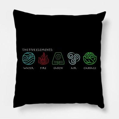 The Five Elements Avatar Throw Pillow Official Avatar: The Last AirbenderMerch