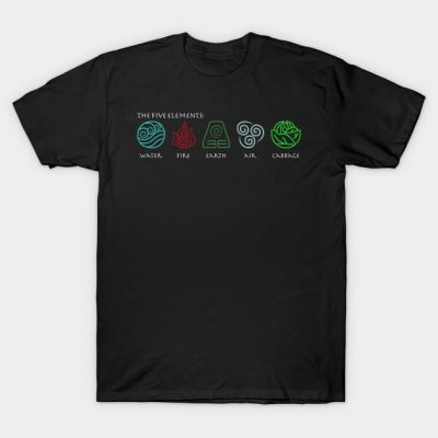 The Five Elements Avatar T-Shirt Official Avatar: The Last AirbenderMerch