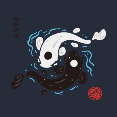 Yin Yang Koi Fish Crewneck Sweatshirt Official Avatar: The Last AirbenderMerch