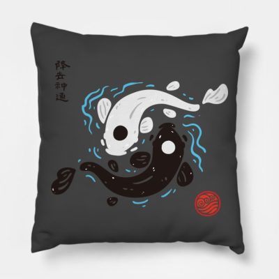 Yin Yang Koi Fish Throw Pillow Official Avatar: The Last AirbenderMerch