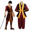 Avatar The Last Airbender Prince Zuko Cosplay Costume Anime Red Costume Black Wig Man Women Adult 1 - Avatar: The Last Airbender Shop
