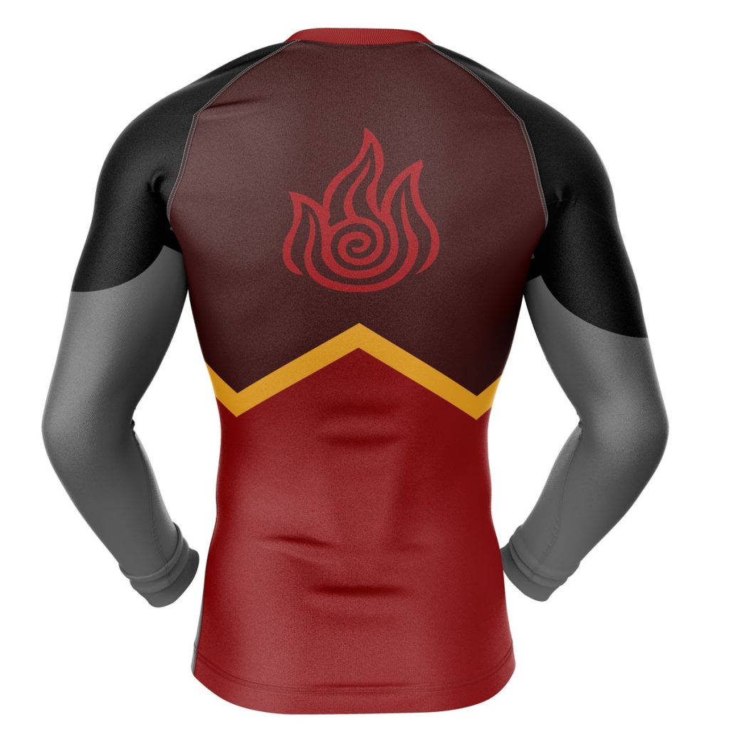 Firebender Compression Shirt Rash Guard back - Avatar: The Last Airbender Shop