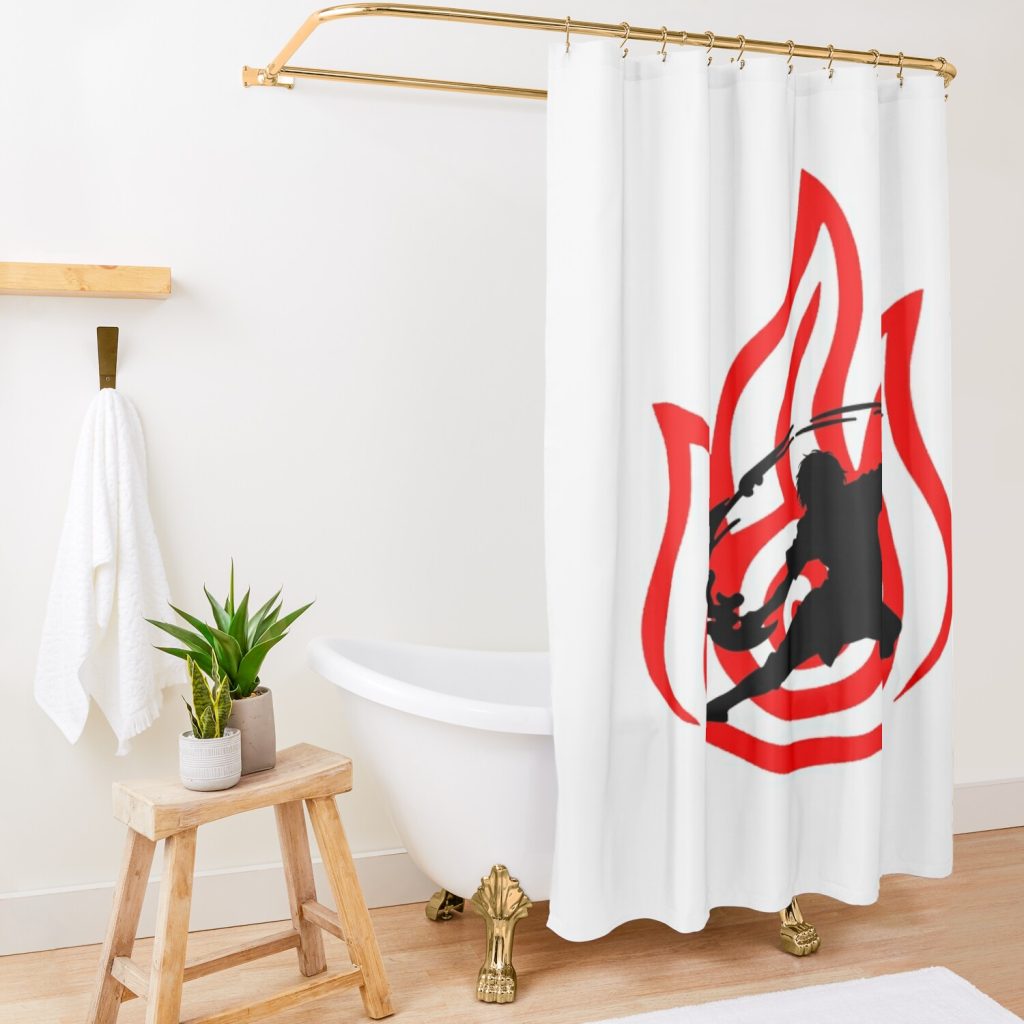 Zuko Firebender Shower Curtain Official Avatar: The Last AirbenderMerch