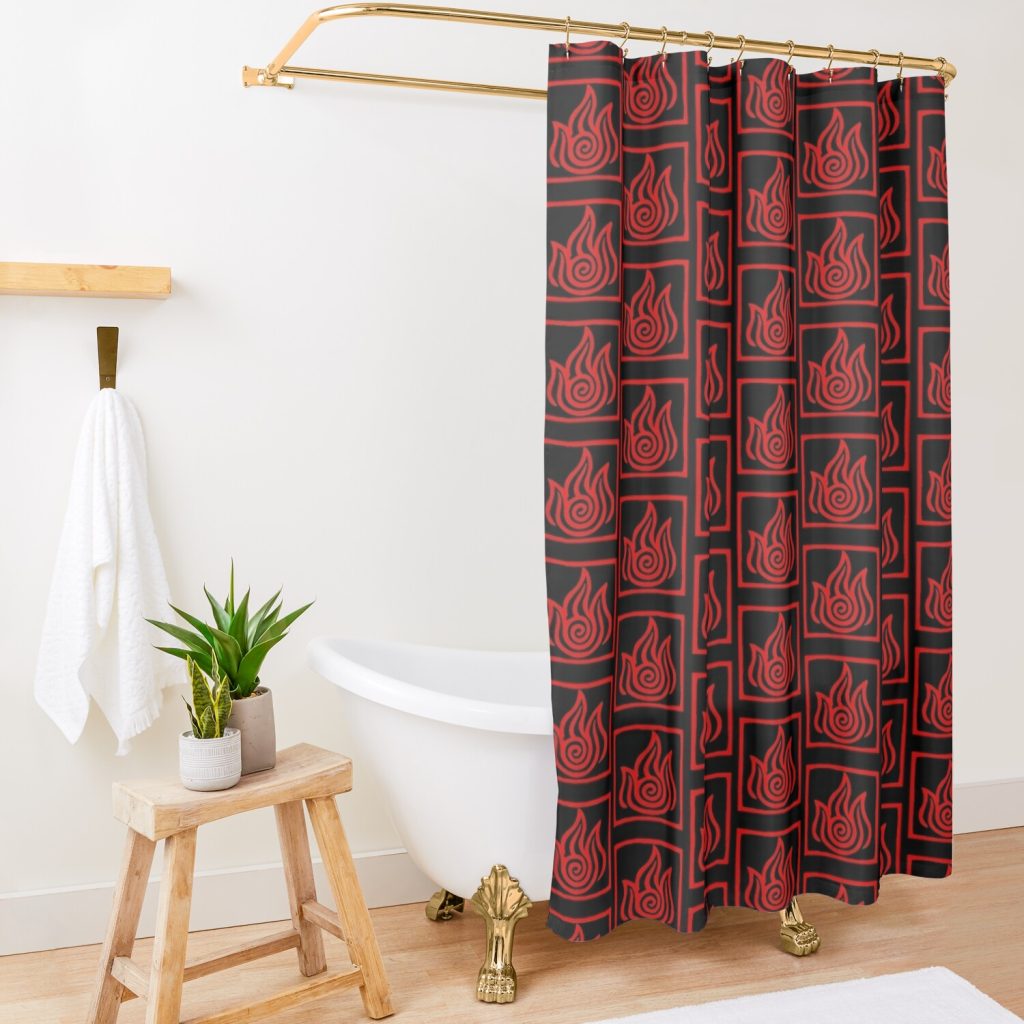 Firebending Shower Curtain Official Avatar: The Last AirbenderMerch