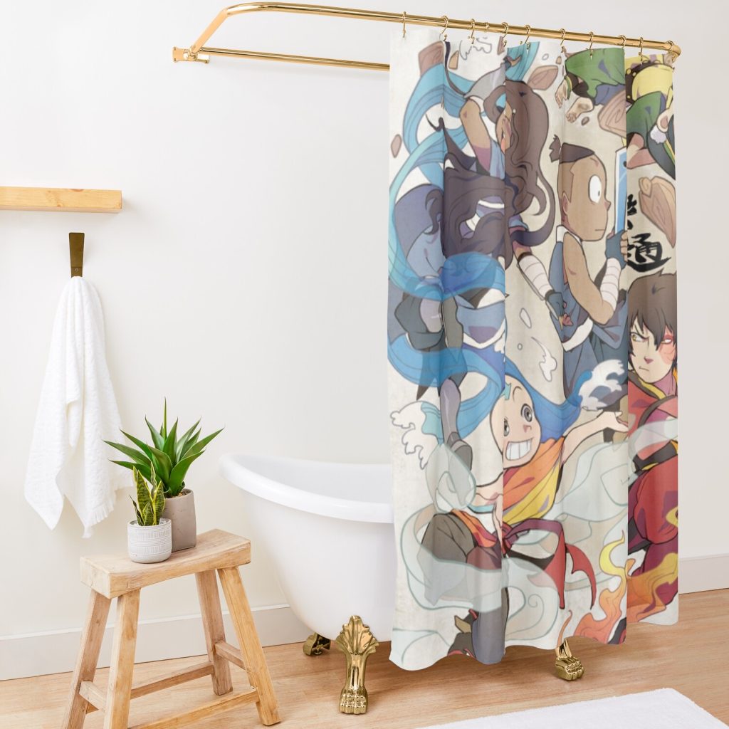 Avatar The Last Airbender Shower Curtain Official Avatar: The Last AirbenderMerch